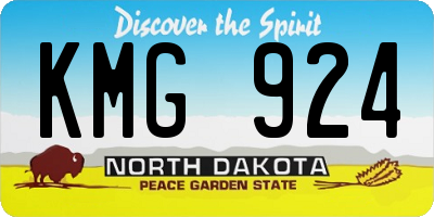 ND license plate KMG924