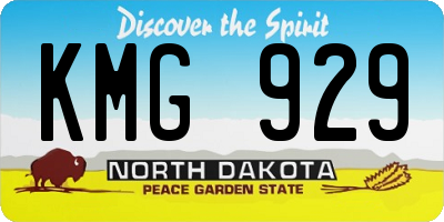 ND license plate KMG929