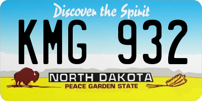 ND license plate KMG932