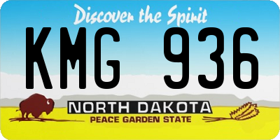 ND license plate KMG936