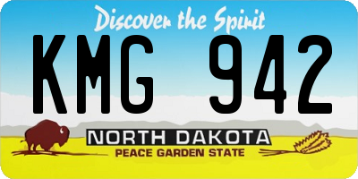 ND license plate KMG942