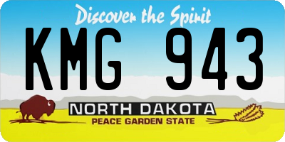ND license plate KMG943