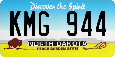 ND license plate KMG944