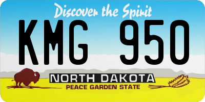 ND license plate KMG950
