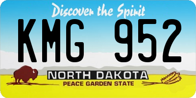 ND license plate KMG952