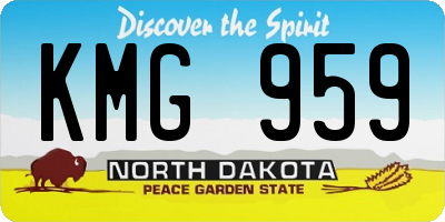 ND license plate KMG959