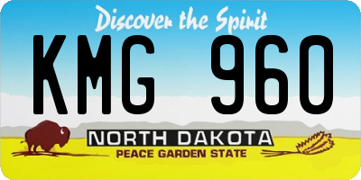 ND license plate KMG960