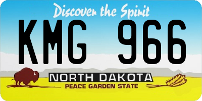 ND license plate KMG966