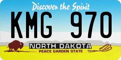 ND license plate KMG970