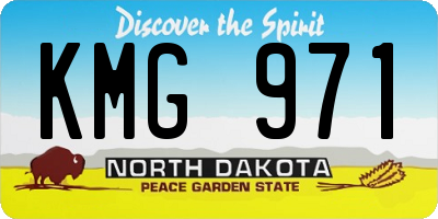 ND license plate KMG971
