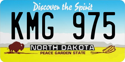 ND license plate KMG975