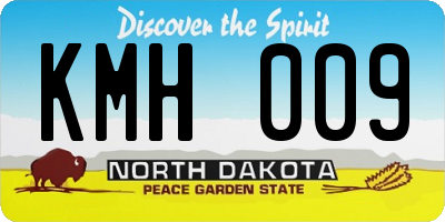 ND license plate KMH009