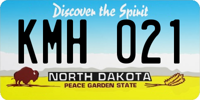 ND license plate KMH021