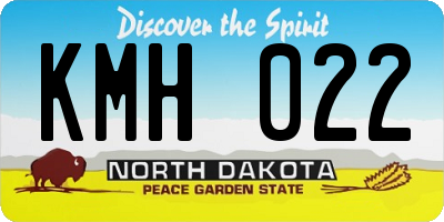 ND license plate KMH022