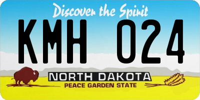 ND license plate KMH024