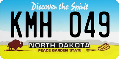 ND license plate KMH049