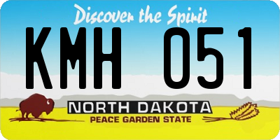ND license plate KMH051