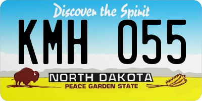 ND license plate KMH055