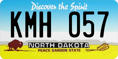 ND license plate KMH057