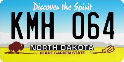 ND license plate KMH064