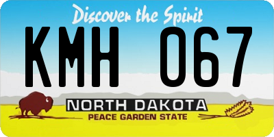 ND license plate KMH067