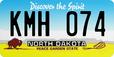 ND license plate KMH074