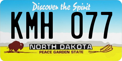 ND license plate KMH077