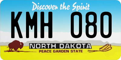 ND license plate KMH080