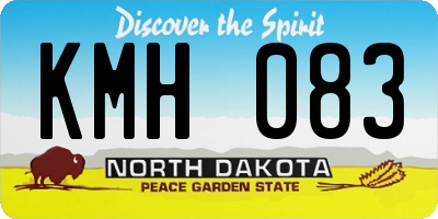 ND license plate KMH083
