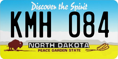ND license plate KMH084