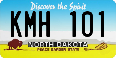 ND license plate KMH101