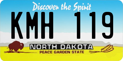 ND license plate KMH119