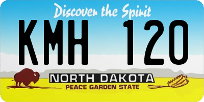 ND license plate KMH120