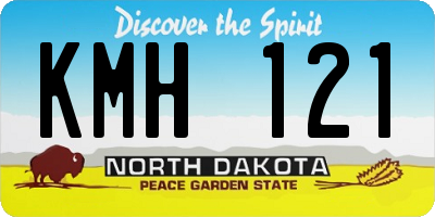 ND license plate KMH121