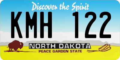 ND license plate KMH122
