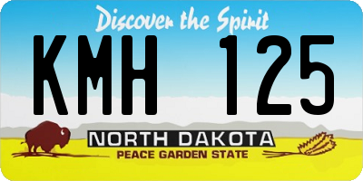 ND license plate KMH125