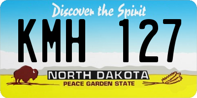 ND license plate KMH127