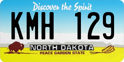 ND license plate KMH129
