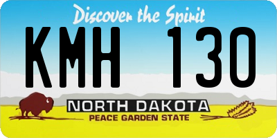 ND license plate KMH130