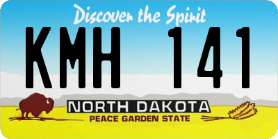 ND license plate KMH141