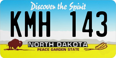 ND license plate KMH143