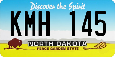 ND license plate KMH145