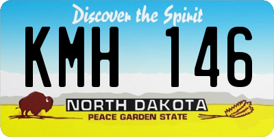 ND license plate KMH146