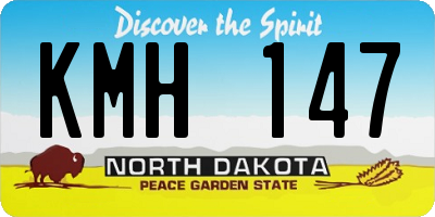 ND license plate KMH147