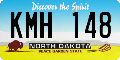ND license plate KMH148