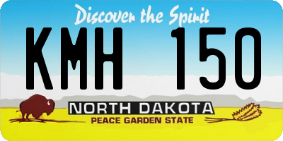 ND license plate KMH150