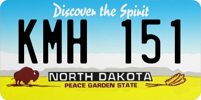 ND license plate KMH151