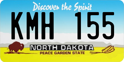 ND license plate KMH155