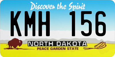 ND license plate KMH156