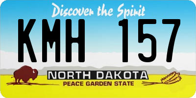 ND license plate KMH157